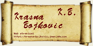 Krasna Bojković vizit kartica